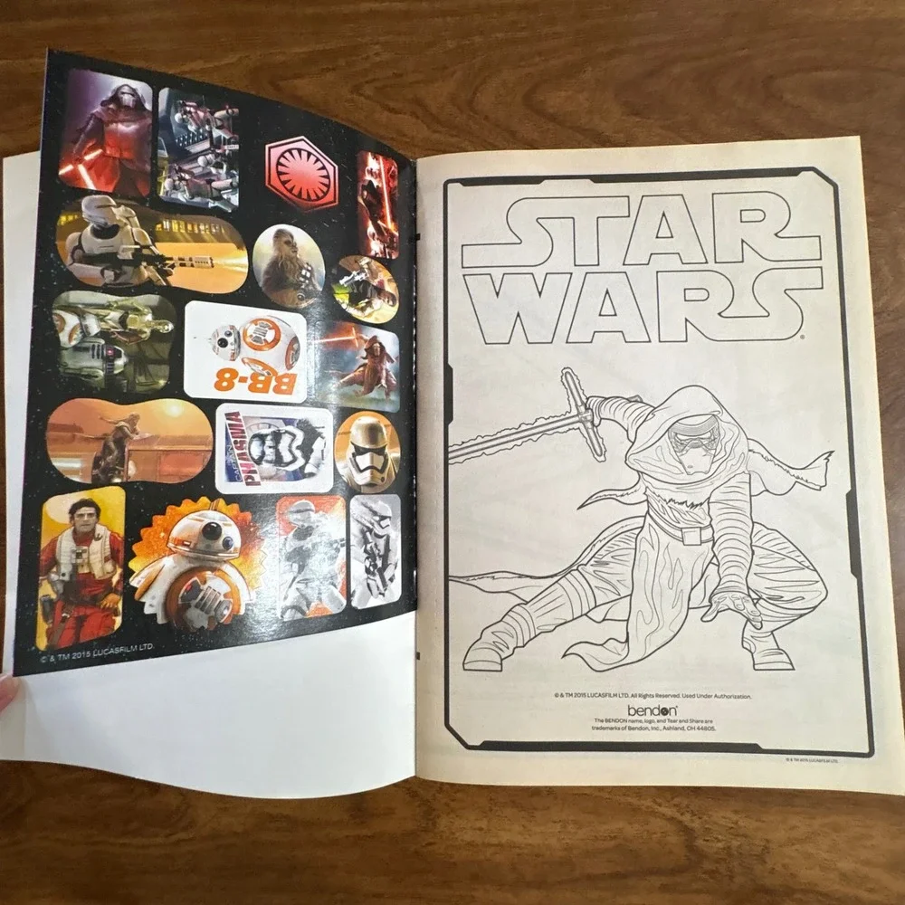 Star Wars The Force Awakens Coloring Activity Book Stickers Kylo Ren Bendon 2015